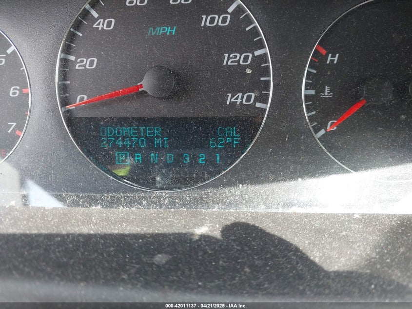 2007 CHEVROLET IMPALA VIN: 2G1WT58K279352848