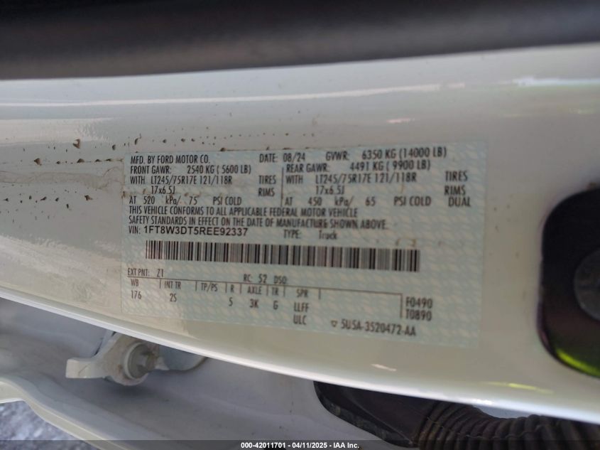 2024 Ford F-350 - 1FT8W3DT5REE92337