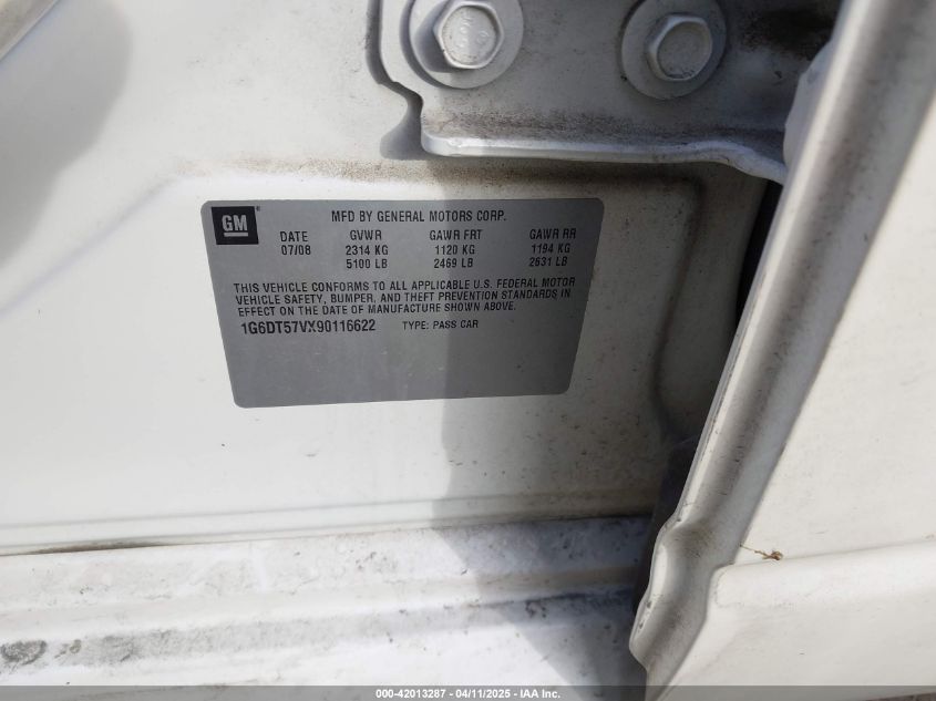 2009 Cadillac Cts Standard VIN: 1G6DT57VX90116622 Lot: 42013287