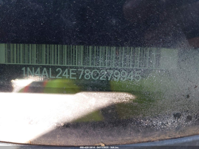 2008 NISSAN ALTIMA VIN: 1N4AL24E78C279945