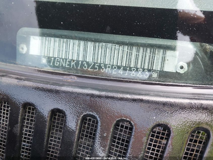 2003 Chevrolet Tahoe Ls VIN: 1GNEK13Z53R241883 Lot: 42015689