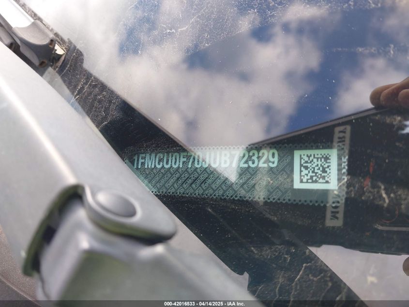 2018 Ford Escape S VIN: 1FMCU0F70JUB72329 Lot: 42016533
