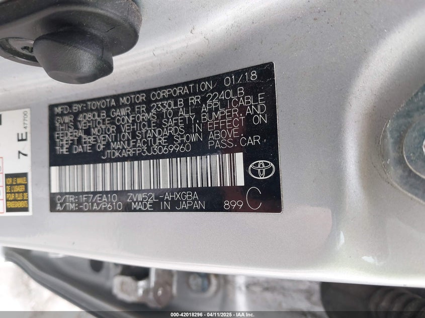 2018 TOYOTA PRIUS PRIME PREMIUM - JTDKARFP3J3069960