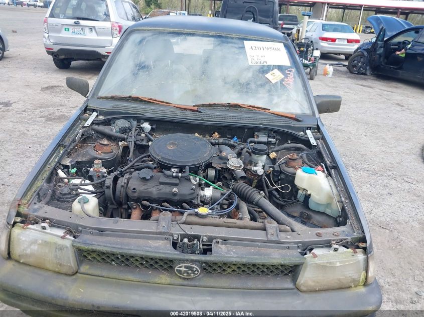 1989 Subaru Justy Dl VIN: JF1KA72A5KB714272 Lot: 42019508