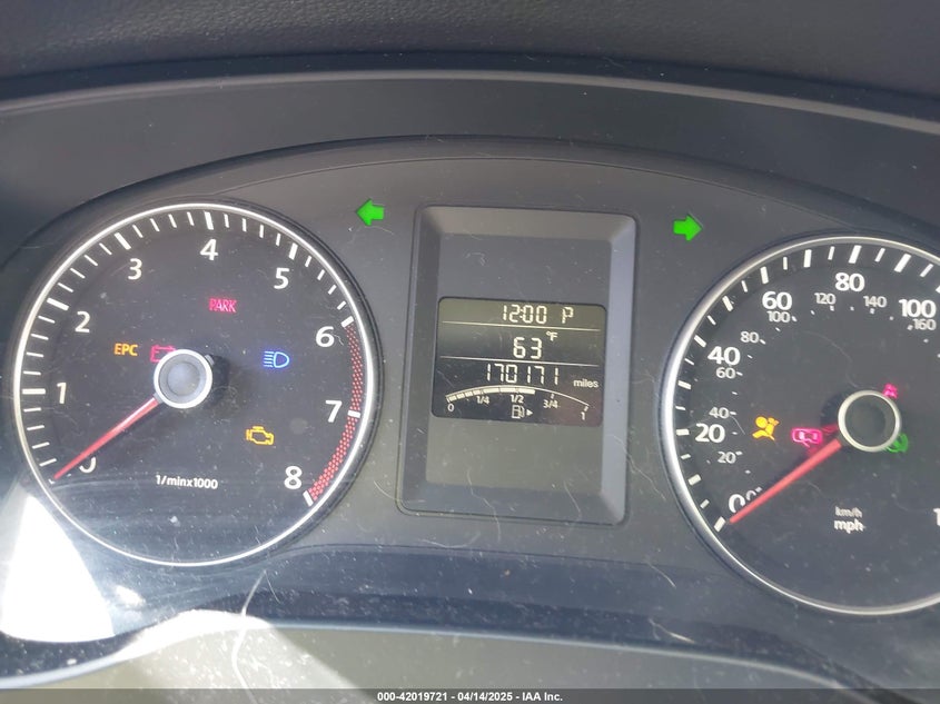 2012 VOLKSWAGEN JETTA VIN: 3VWDP7AJXCM461377