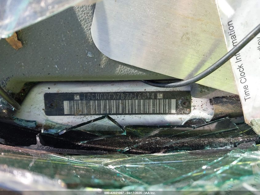 2011 Chevrolet Silverado 1500 Work Truck VIN: 1GCNCPEX7BZ116094 Lot: 42021067