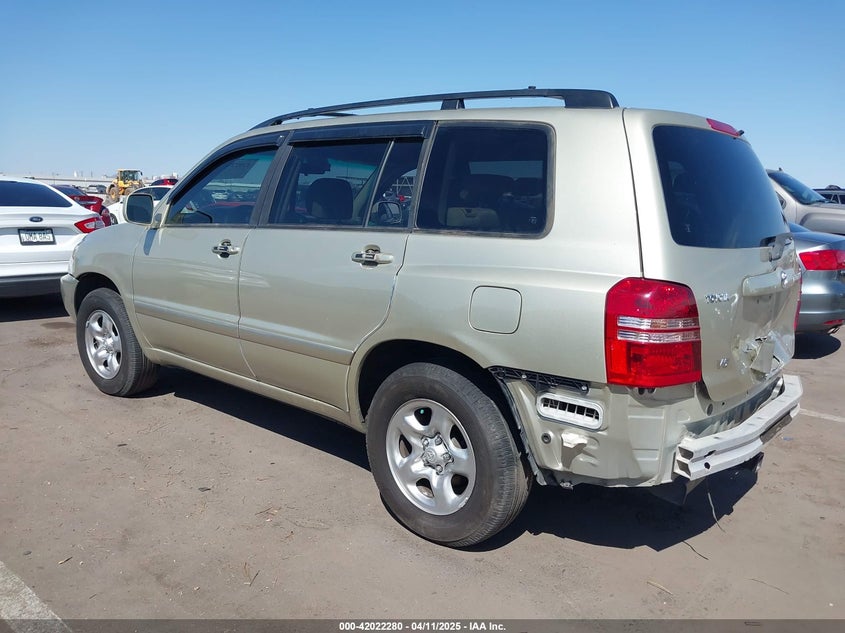 2003 Toyota Highlander V6 beige other gasoline JTEGF21A230119863 photo #4