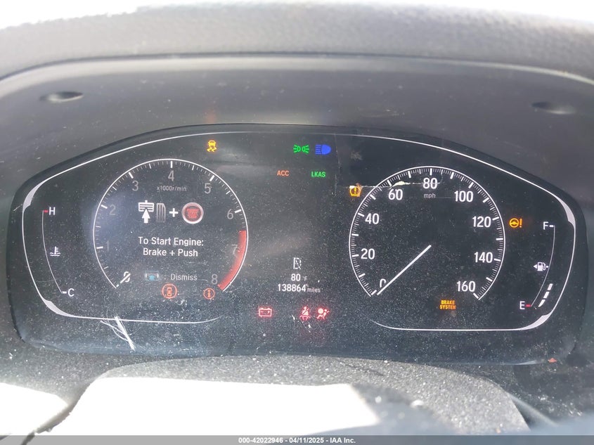 2019 HONDA ACCORD VIN: 1HGCV1F10KA083514