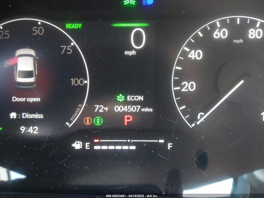2025 HONDA CIVIC HYBRID VIN: 2HGFE4F8XSH307692