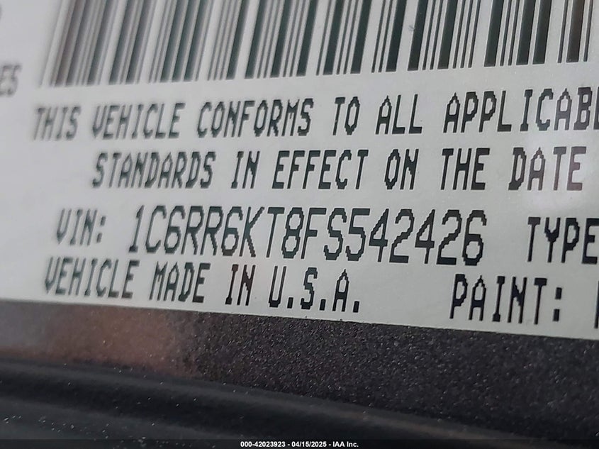 2015 RAM 1500 EXPRESS - 1C6RR6KT8FS542426