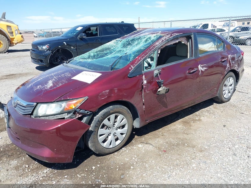 2012 HONDA CIVIC VIN: 2HGFB2F55CH538309