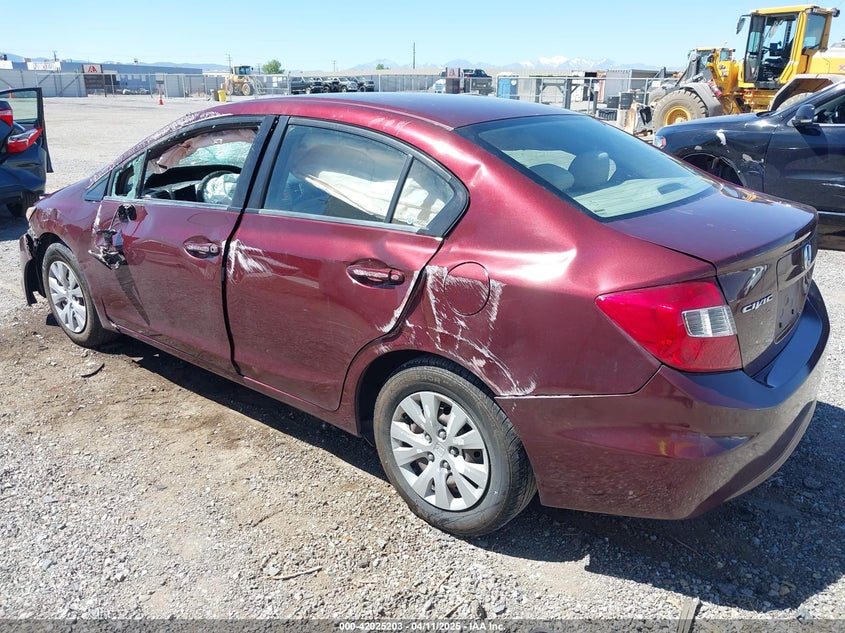 2012 HONDA CIVIC VIN: 2HGFB2F55CH538309
