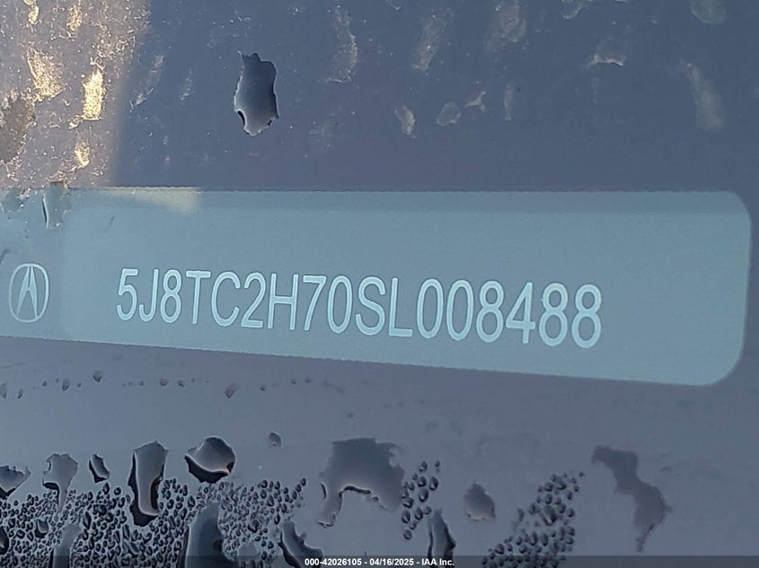 2025 ACURA RDX ADVANCE PACKAGE - 5J8TC2H70SL008488