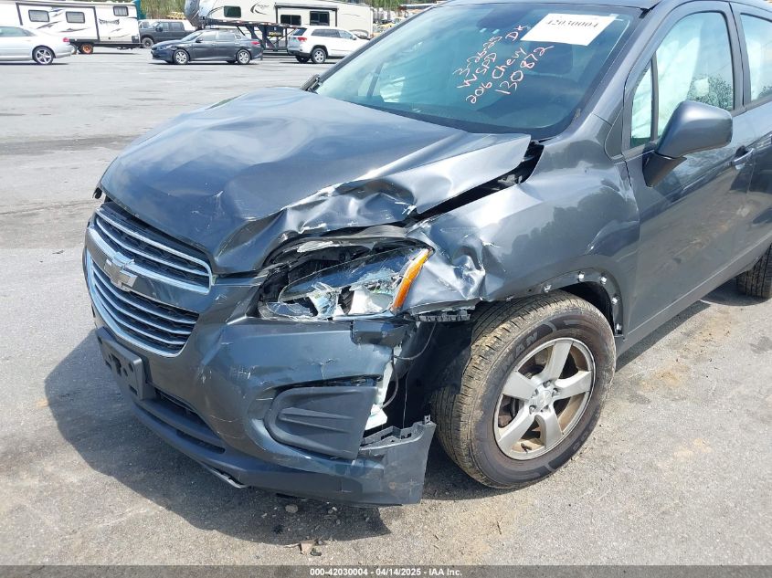 2016 CHEVROLET TRAX 1LS - 3GNCJNSBOGL130872