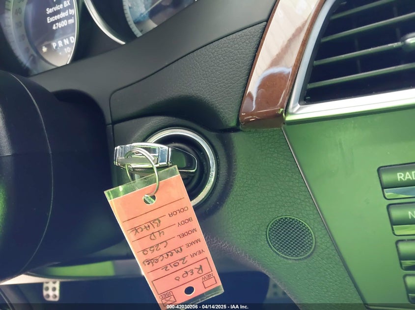 2012 Mercedes-Benz C 250 VIN: WDDGF4HB4CR221210 Lot: 42030206