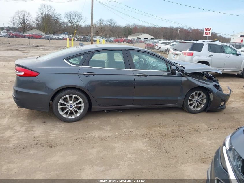 2019 Ford Fusion Se VIN: 3FA6P0HD1KR164556 Lot: 42030226