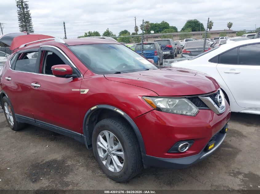 2016 Nissan Rogue S/Sl/Sv VIN: KNMAT2MV0GP708022 Lot: 42031276