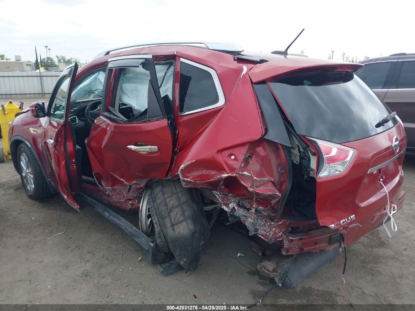 2016 Nissan Rogue S/Sl/Sv VIN: KNMAT2MV0GP708022 Lot: 42031276