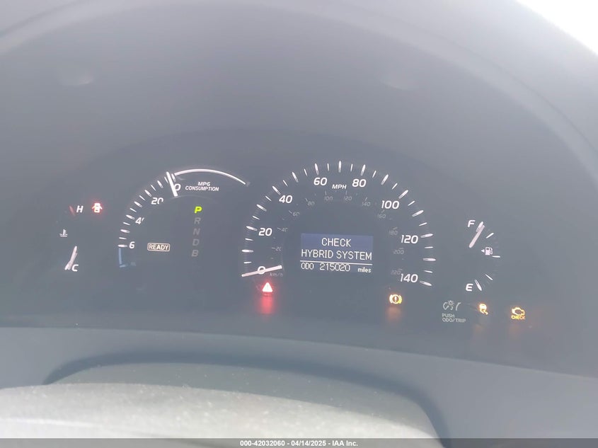 2008 TOYOTA CAMRY HYBRID VIN: JTNBB46K283046664