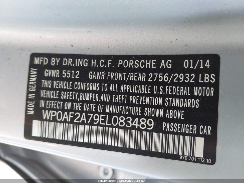 2014 PORSCHE PANAMERA GTS - WP0AF2A79EL083489