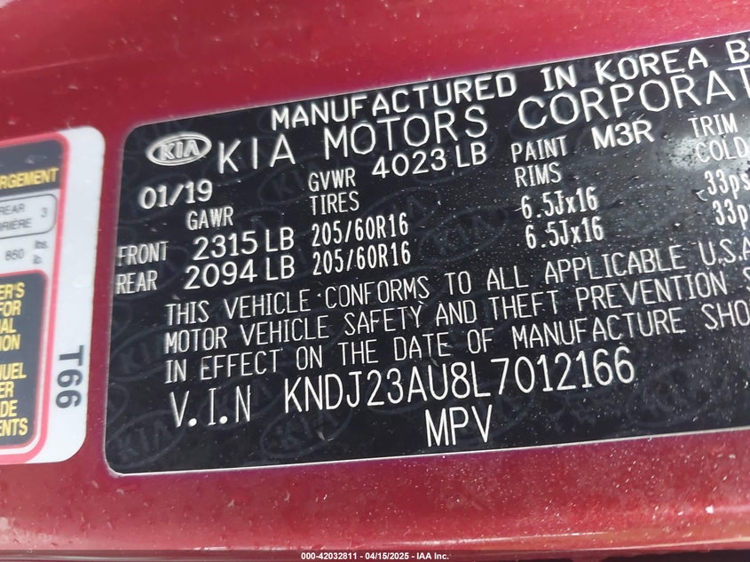 2020 KIA SOUL LX/X LINE/S - KNDJ23AU8L7012166