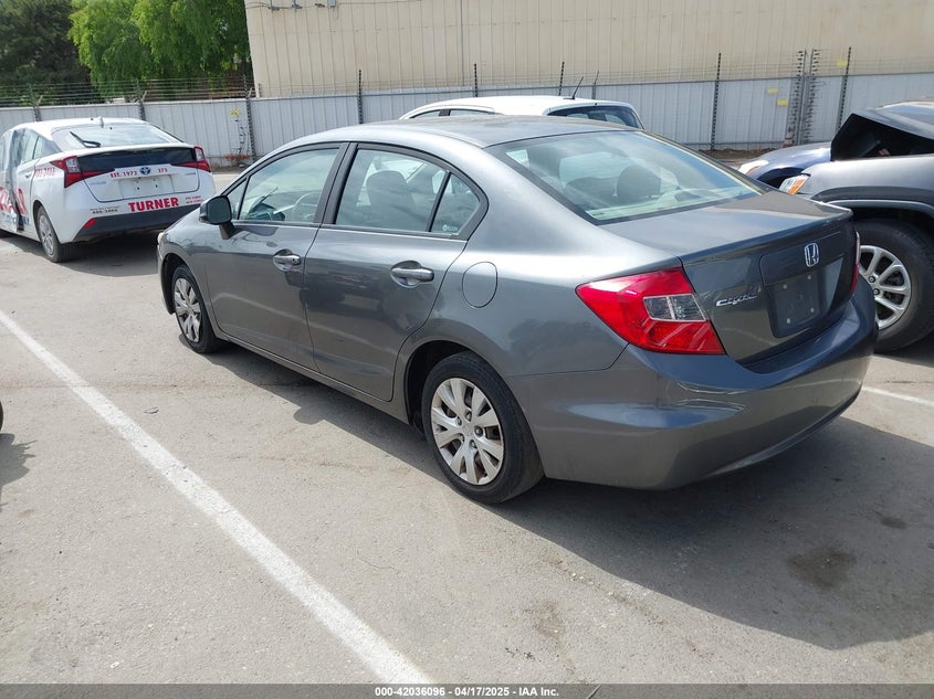 2012 HONDA CIVIC VIN: 19XFB2F58CE370319