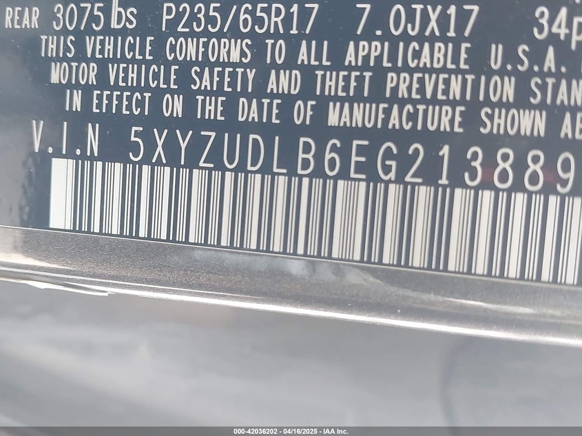 2014 HYUNDAI SANTA FE SPORT 2.4L - 5XYZUDLB6EG213889