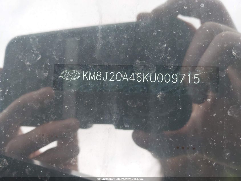 2019 Hyundai Tucson Se VIN: KM8J2CA46KU009715 Lot: 42037621