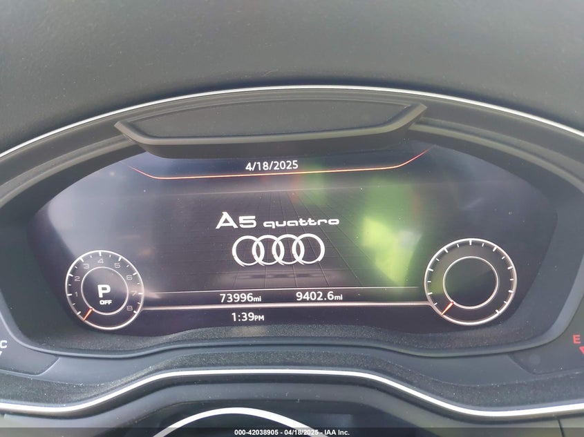 2018 AUDI A5 VIN: WAUYNGF5XJN010374