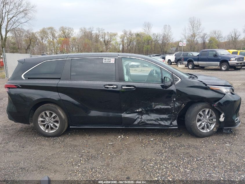 2022 Toyota Sienna Xle VIN: 5TDYRKEC3NS111265 Lot: 42041080