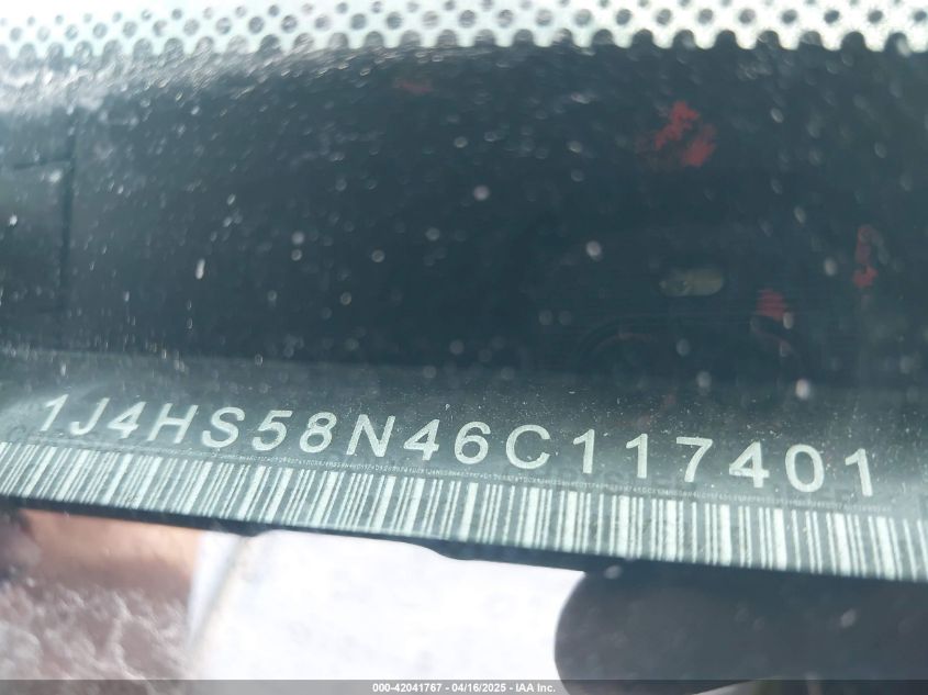 2006 Jeep Grand Cherokee Limited VIN: 1J4HS58N46C117401 Lot: 42041767