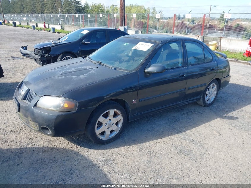 2004 Nissan Sentra Se-R black sedan gasoline 3N1AB51D84L728206 photo #3