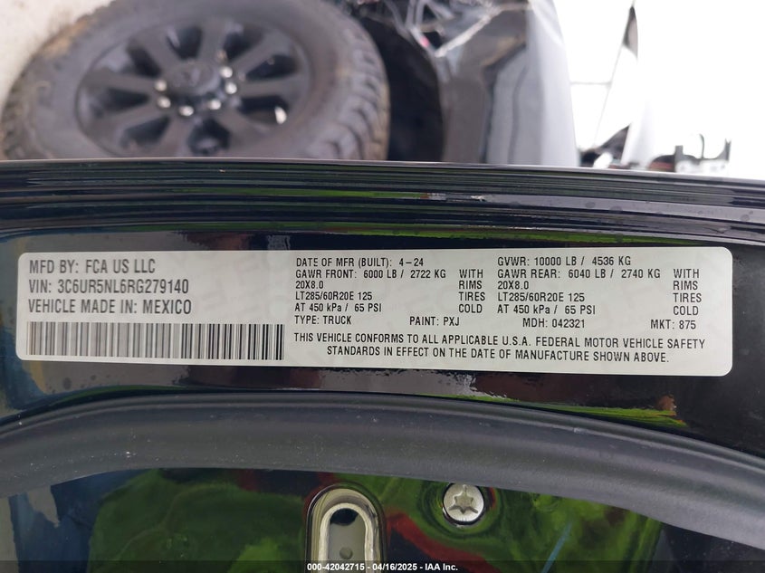 2024 RAM 2500 LARAMIE CREW CAB 4X4 6'4 BOX - 3C6UR5NL6RG279140