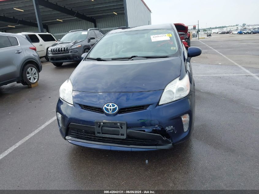 2012 Toyota Prius Two VIN: JTDKN3DU0C1536969 Lot: 42043131