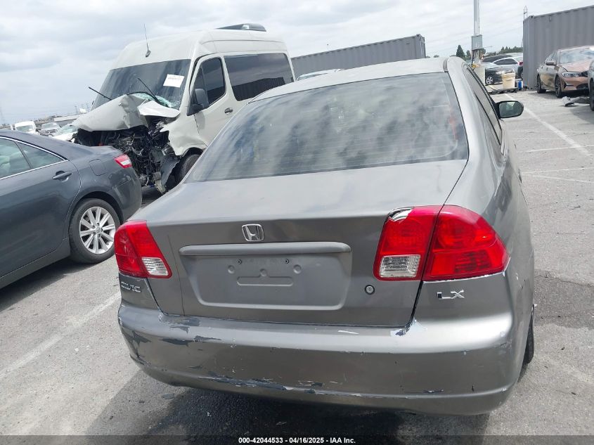 2005 Honda Civic Lx VIN: 0JHMES16525S00480 Lot: 42044533