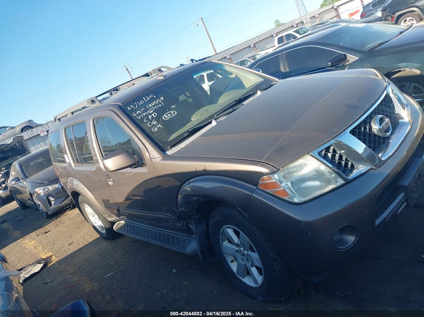 2008 NISSAN PATHFINDER VIN: 5N1AR18B78C606441