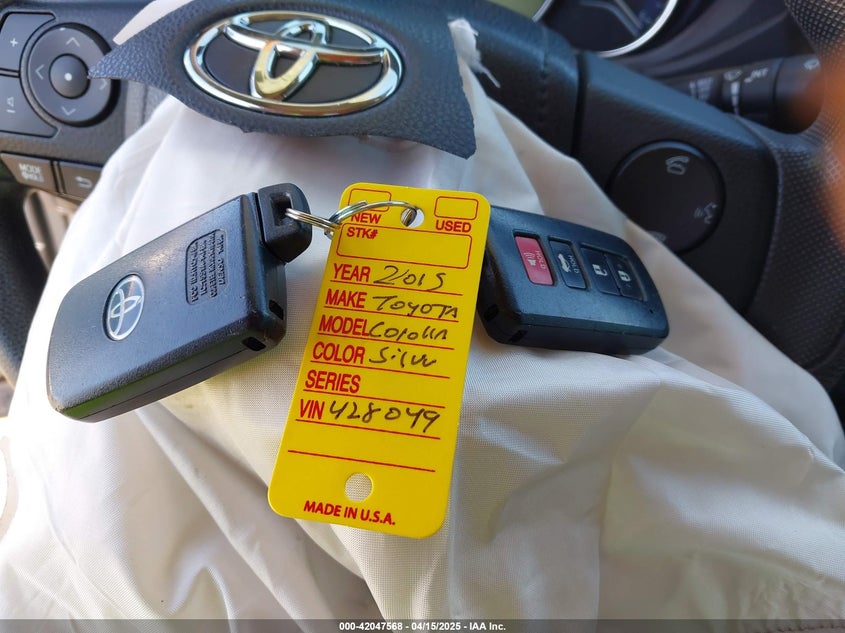 2015 TOYOTA COROLLA VIN: 2T1BURHE9FC428049