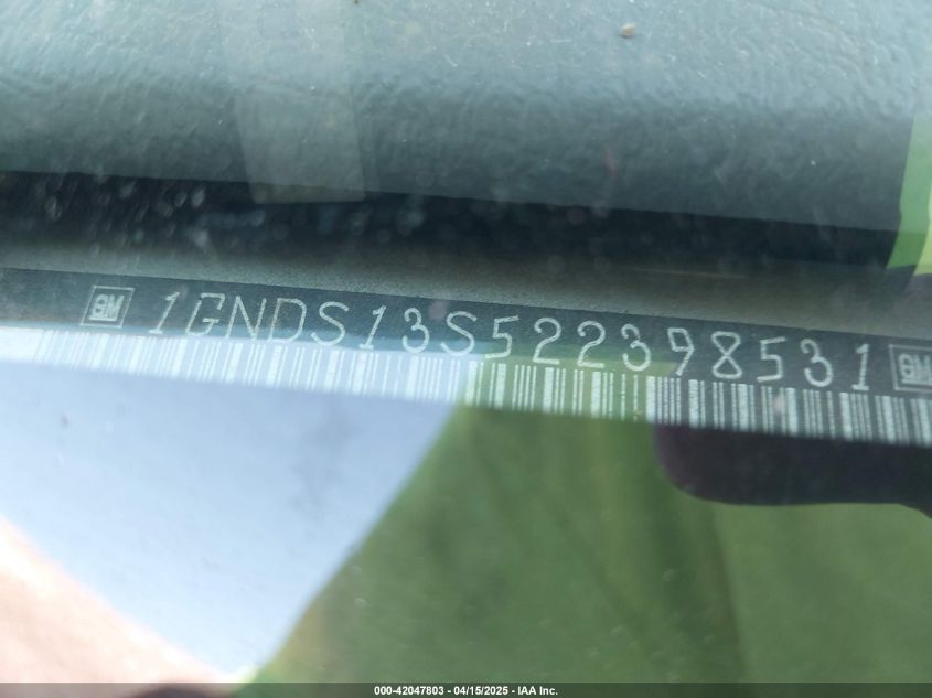 2002 Chevrolet Trailblazer Ls VIN: 1GNDS13S522398531 Lot: 42047803