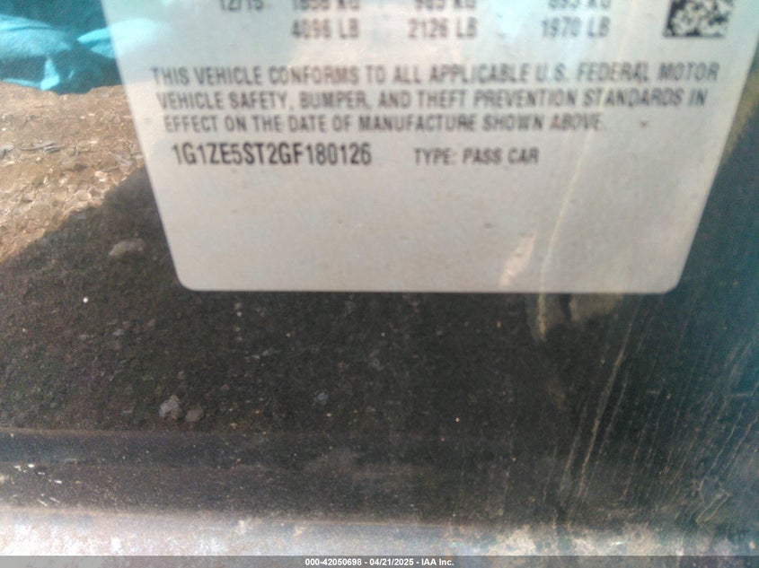 2016 CHEVROLET MALIBU 1LT - 1G1ZE5ST2GF180126