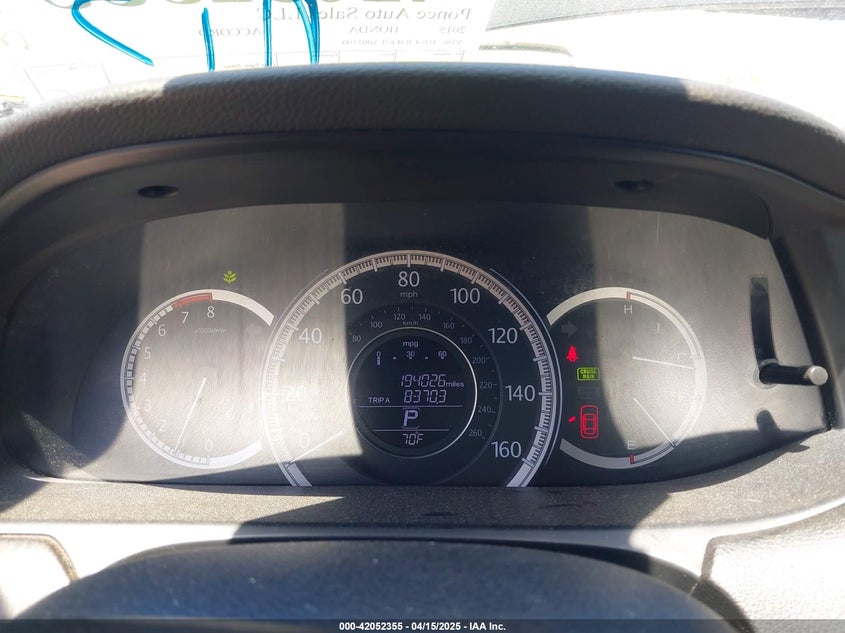 2015 HONDA ACCORD VIN: 1HGCR3F83FA003190