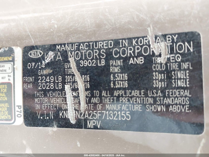 2015 KIA SOUL - KNDJN2A25F7132155