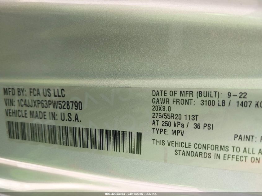 2023 Jeep Wrangler - 1C4JJXP63PW528790