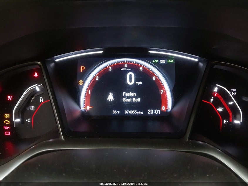 2019 HONDA CIVIC VIN: 2HGFC4B88KH305211
