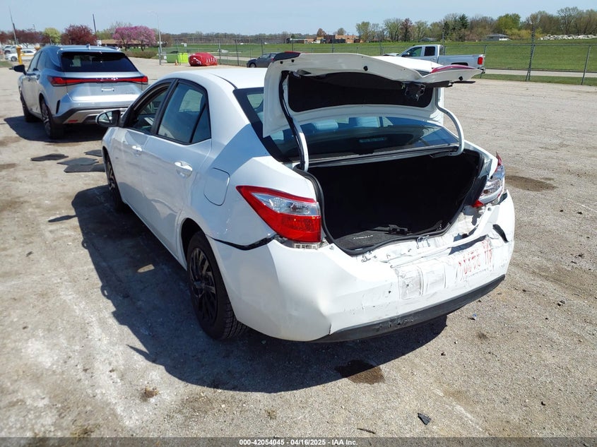 2016 TOYOTA COROLLA VIN: 2T1BURHE2GC482259