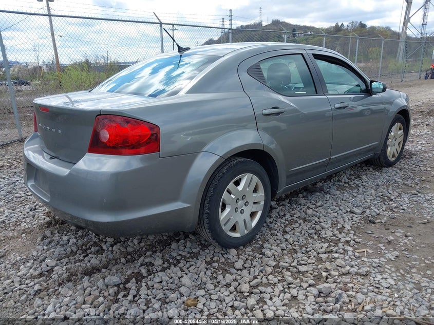 2012 DODGE AVENGER VIN: 1C3CDZAB8CN322466