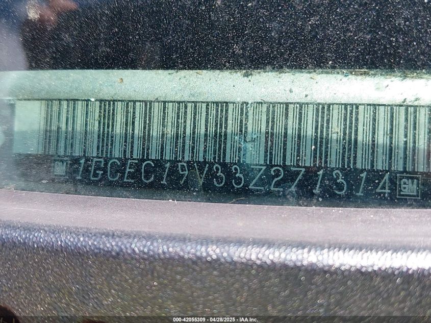 2003 Chevrolet Silverado 1500 VIN: 1GCEC19V33Z271314 Lot: 42055309