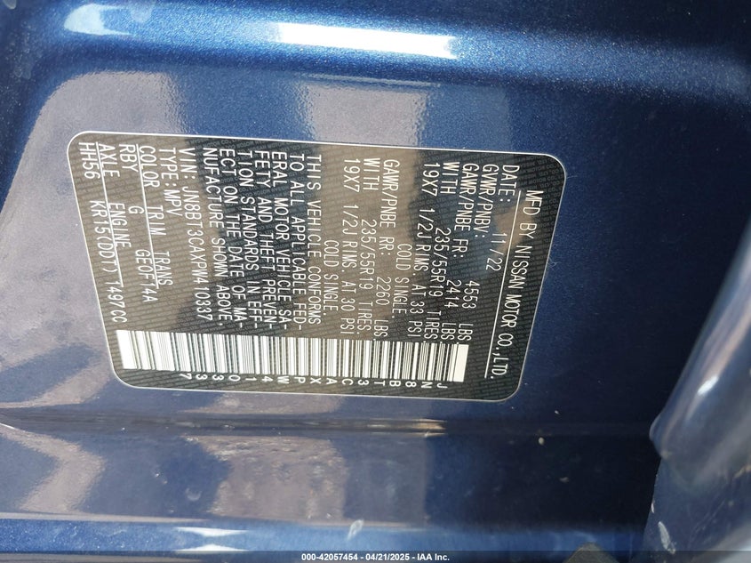 2023 NISSAN ROGUE SL FWD - JN8BT3CAXPW410337