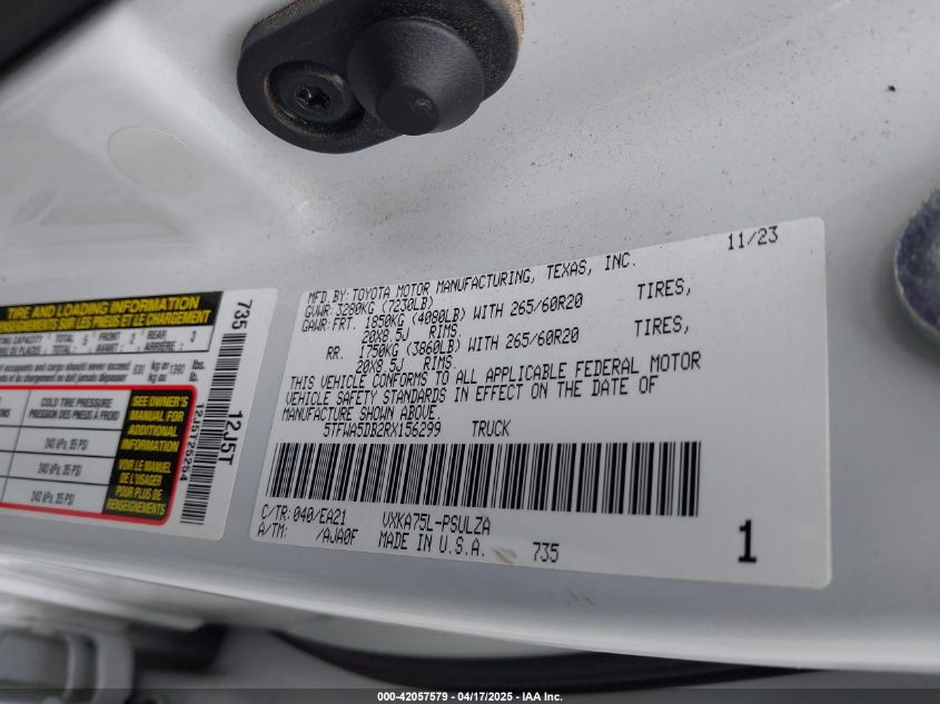 2024 Toyota Tundra - 5TFWA5DB2RX156299