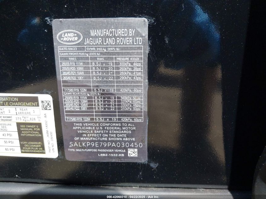 2024 Land Rover Range Rover - SALKP9E96RA092327