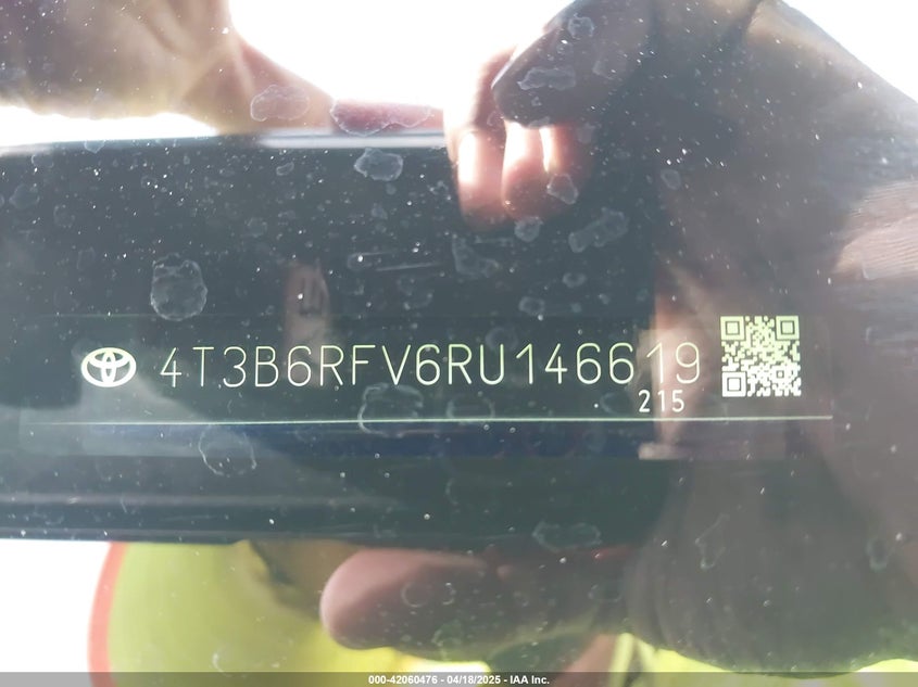 2024 TOYOTA RAV4 HYBRID VIN: 4T3B6RFV6RU146619